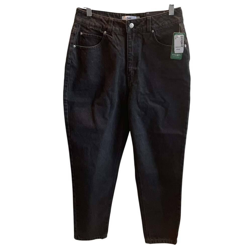 TWIK Old School Vintage Mom Fit Jeans Black Wash Size 30